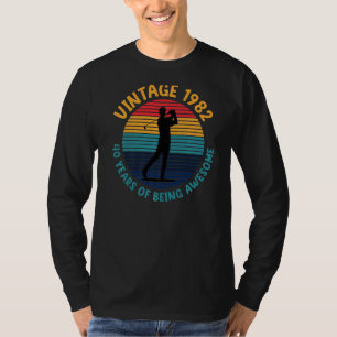 Vintage 1982 Golfers 40 Years Of Being Awesome T-Shirt