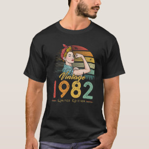 Vintage 1982 Limited Edition 1982 40Th Birthday 40 T-Shirt