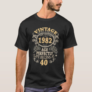 Vintage 1982 Limited Edition 40 Years Old Retro T-Shirt