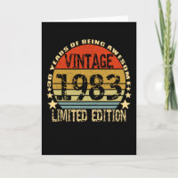 Vintage 1983 Limited Edition 38 Years