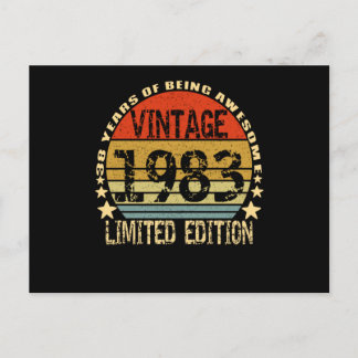 Vintage 1983 Limited Edition 38 Years Postcard