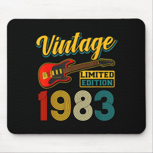 Vintage 1983 Limited Edition Guitar Birth Year  Mouse Pad