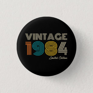 Vintage 1984 40th Birthday 3 Cm Round Badge
