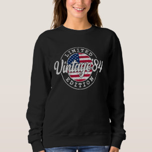 Vintage 1984 40th Birthday USA Flag US 40 Year Old Sweatshirt
