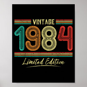 Vintage 1984 Birthday 1984 Lied Edition Retro Men Poster