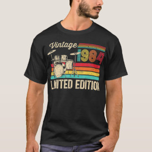 Vintage 1984 Drums Lovers 39th Birthday Drummer T-Shirt