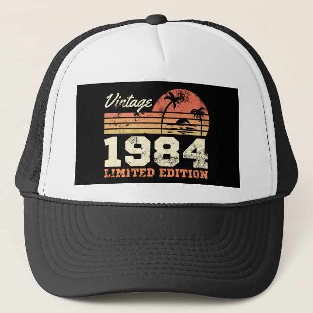 Vintage 1984 Limited Edition 40th Birthday Trucker Hat (Front)
