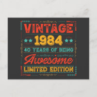 Vintage 1984 Made in 1984 40th Birthday 40 Years