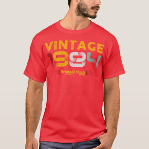 Vintage 1984 Original Parts Family Birthday Gift T-Shirt
