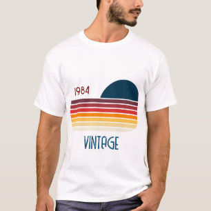 Vintage 1984 Retro Stripe Sun T-Shirt