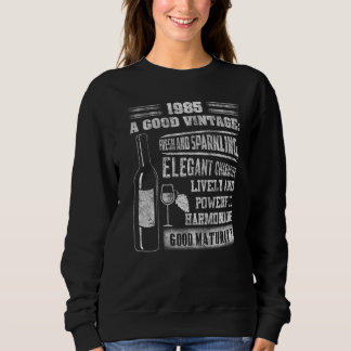 Vintage 1985 For Men Birthday Wine Sweatshirt