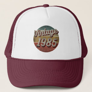 VINTAGE 1985 MEN WOMEN BIRTHDAY GIFT TRUCKER HAT