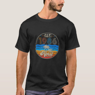 Vintage 1986 36Th Birthday Born In April 1986 36 Y T-Shirt