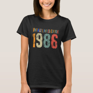 Vintage 1986 Birthday 36th 36 Years Old Birt T-Shirt