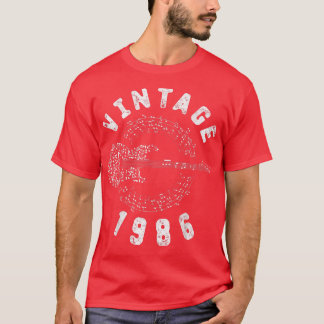 Vintage 1986 Birthday Limited Edition Guitar Music T-Shirt