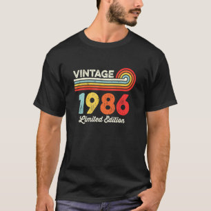Vintage 1986 Birthday Men Women Born In 1986 T-Shirt