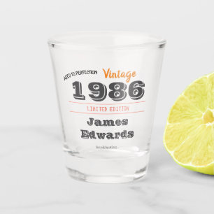 Vintage 1986 Retro Shot Glass – 40th Birthday
