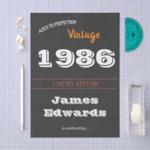 Vintage 1986 Retro Tissue Paper – 40th Birthday 