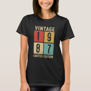Vintage 1987 Made In 1987 36th Birthday 1 T-Shirt