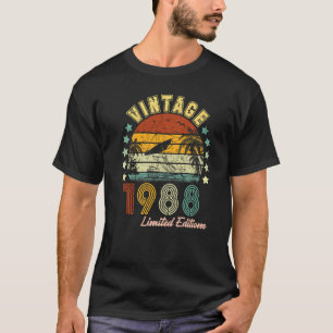 Vintage 1988 34 Years Old Men And Women 34th Birt T-Shirt