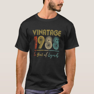 Vintage 1988 34th Birthday  Ideas Men Women Him He T-Shirt