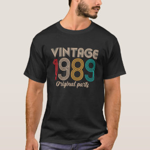 Vintage 1989 33rd Birthday Gifts Retro Vintage 33 T-Shirt