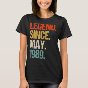 vintage 1989 34th birthday retro 34 years old T-Shirt