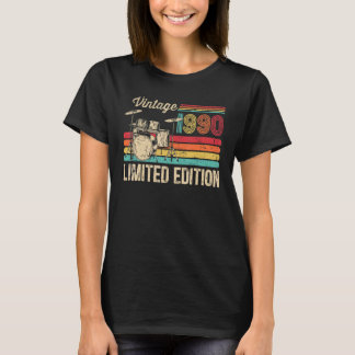 Vintage 1990 Drums 33th Birthday Drummer T-Shirt