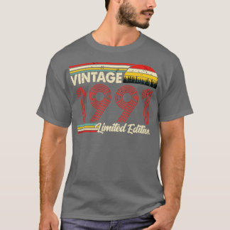 Vintage 1991 Birthday Shirt Limited Edition 1991 B