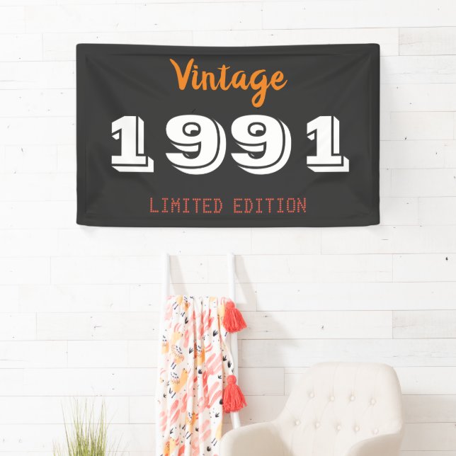 Vintage 1991 Limited Edition Gift Banner – Retro  (Insitu)