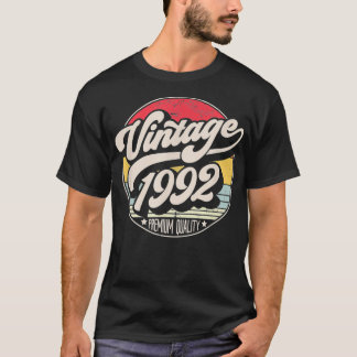 Vintage 1992 29th Birthday, Retro Sunset Style Des T-Shirt