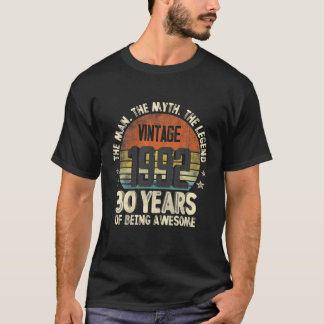 Vintage 1992 30Th Birthday 30 Years Old Of Being A T-Shirt