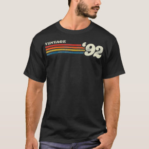 Vintage 1992 Chest Stripe 30 Birthday T-Shirt