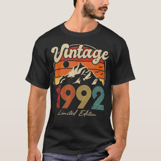 Vintage 1992 Limited Edition Sunset Retro 30th Bir T-Shirt
