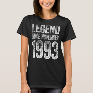 Vintage 1993 Birthday November Born Legend Since T-Shirt