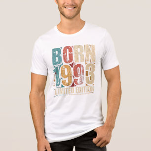 Vintage 1993 Birthday T-Shirt - Classic Limited Ed Tri-Blend Shirt