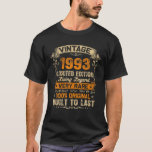 Vintage 1993 Retro Classic 29Th Birthday 29 Years T-Shirt<br><div class="desc">Funny 29th B-Day birthday gifts idea for men women mom dad aunt uncle brother sister son daughter who were born in january february march april may june july august september october november december 1993. Life begins at 29 Years Of Being Awesome. Perfect 29 years old 29th birthday Gift Idea for...</div>