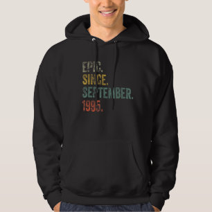 Vintage 1995 27th Birthday Epic Since September 19 Hoodie