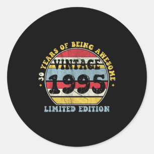 Vintage 1995 Limited Edition 30-year-old 30th Birt Classic Round Sticker