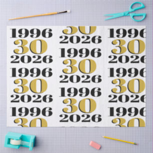 Vintage 1996 Milestone 30th Birthday   Tissue Paper