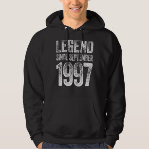 Vintage 1997 Birthday  September Born Legend Since Hoodie