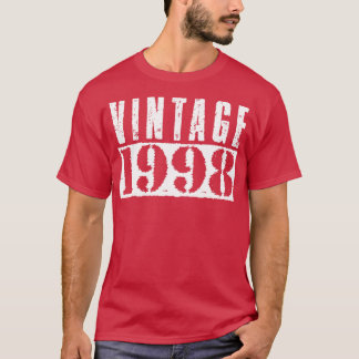 Vintage 1998 Vintage White Text T-Shirt