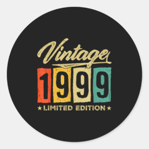 Vintage 1999 Limited Edition 27 Years Old 27th Bir Classic Round Sticker