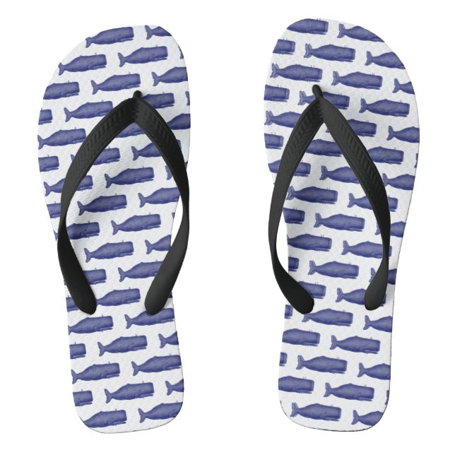 Vintage 19th Century Whale Drawing N Jandals (Footbed)