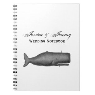 Vintage 19th Century Whale Drawing N Notebook