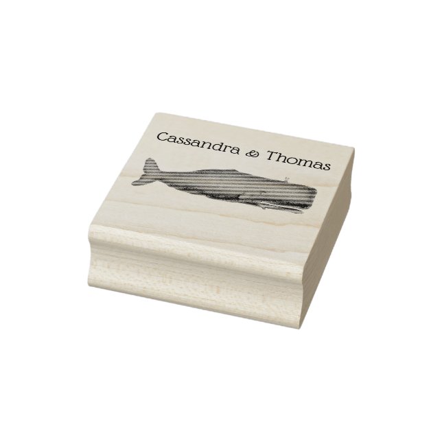 Vintage 19th Century Whale Drawing N Rubber Stamp (Stamp)