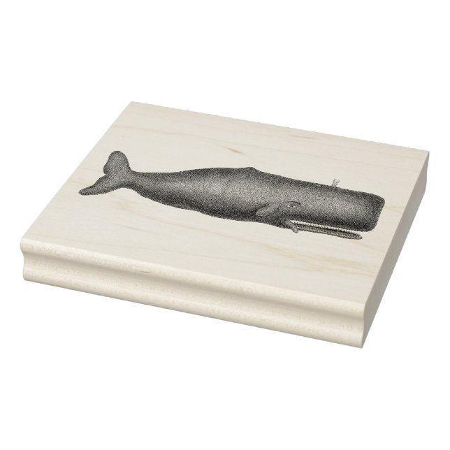 Vintage 19th Century Whale Drawing N Rubber Stamp (Stamp)