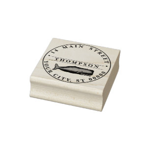 Vintage 19th Century Whale Drawing N Rubber Stamp