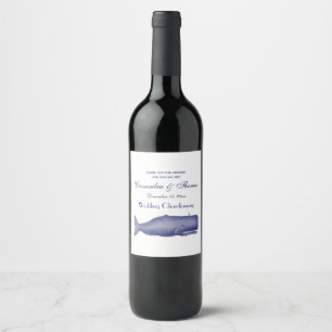 Vintage 19th Century Whale Drawing N Wine Label
