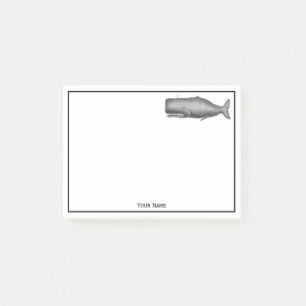 Vintage 19th Century Whale Drawing Post-it Notes